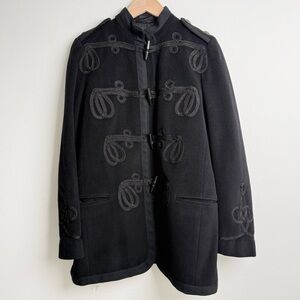 Polo Ralph Lauren military wool frog closure jacket quilted rl crest coat s